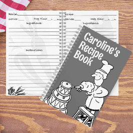 Fun Female Cook Dekorieren Cake Recipe Notebook Notizblock