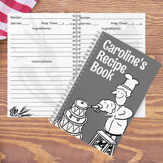 Fun Female Cook Dekorieren Cake Recipe Notebook Notizblock