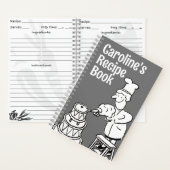 Fun Female Cook Dekorieren Cake Recipe Notebook Notizblock (Innen)