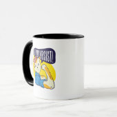 Fun Feminist Rose Riveter CAT PERSIST Resist Tasse (Vorderseite Links)