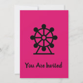 Fun Ferris Wheel Amusement Park Party Einladung (Rückseite)