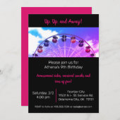 Fun Ferris Wheel Amusement Park Party Einladung (Vorne/Hinten)