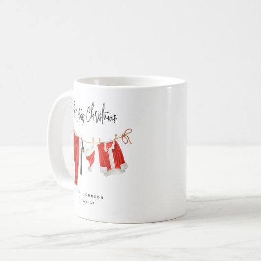 Fun Fesive Santa's Clothesline Kaffeetasse (Vorderseite Links)