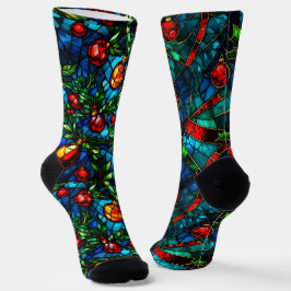 Fun Festiv festgehaltenes Glas ungerade Socken