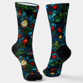 Fun Festiv festgehaltenes Glas ungerade Socken