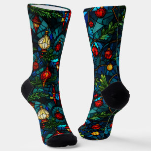 Fun Festiv festgehaltenes Glas ungerade Socken
