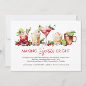 Fun Festivals Weihnachts-Cocktail-Party Einladung (Vorderseite)