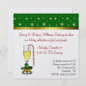 Fun Festivals Weinglas Weihnachten Party Einladung (Vorne/Hinten)