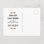 Fun Festive Family Wiedersehen oder Party Save the Ankündigungspostkarte (Rückseite)