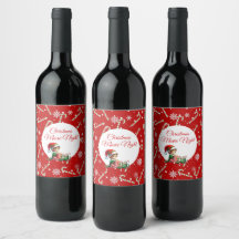 Fun Festive Filmabend Weihnachten Party Weinkarte