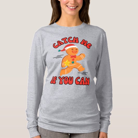 Fun Festive Gingerbread Man T - Shirt (Vorderseite)