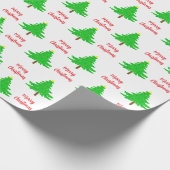 Fun Festive Merry Christmas Trees Geschenkpapier (Ecke)