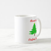Fun Festive Merry Christmas Trees Kaffeetasse (VorderseiteRechts)
