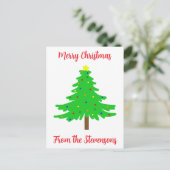 Fun Festive Merry Christmas Trees Postkarte (Stehend Vorderseite)