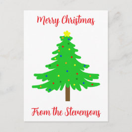 Fun Festive Merry Christmas Trees Postkarte