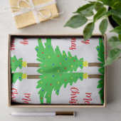 Fun Festive Merry Christmas Trees Seidenpapier (Geschenk)