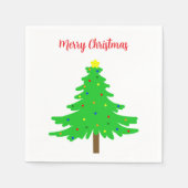 Fun Festive Merry Christmas Trees Serviette (Vorderseite)