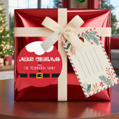 Fun Festive Minimalist Santa Claus Christmas Runder Aufkleber