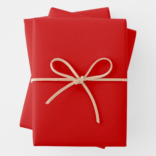 Fun Festive Modern Chic Solid Red Geschenkpapier Set (Beispiel)