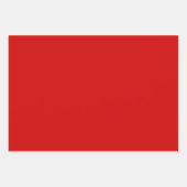 Fun Festive Modern Chic Solid Red Geschenkpapier Set (Vorderseite)