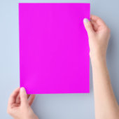 Fun Festive Moderne Chic Solid Bright Pink Magenta Flyer (Hand)