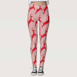 Fun Festive Rentier Red Sweater Leggings