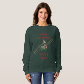 Fun Festive Trombone Frohe Weihnachten Frohe Musik Sweatshirt (Vorne ganz)