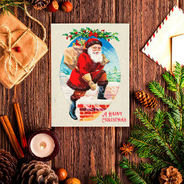 Fun Festive Vintage Viktorianische Weihnachtsgesch Feiertagspostkarte