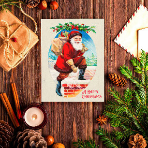 Fun Festive Vintage Viktorianische Weihnachtsgesch Feiertagspostkarte