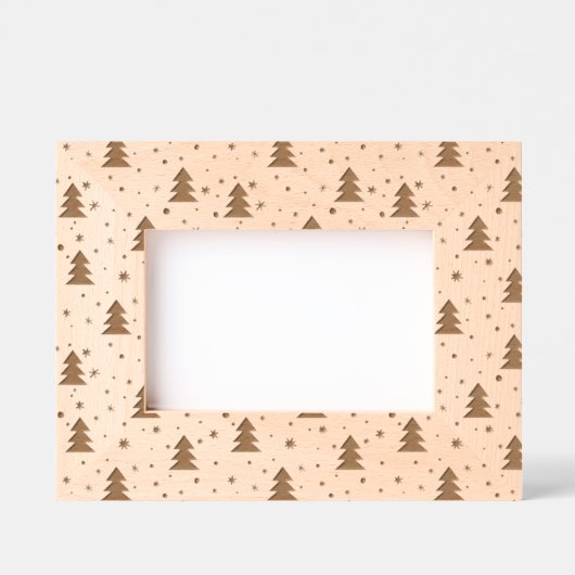 Fun Festive Weihnachtsbaum Muster Laser Geätzte Rahmen (Vorderseite)