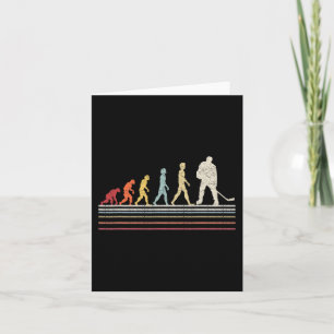 Fun Field Hockey Evolution Man Sport Retro Vint Karte