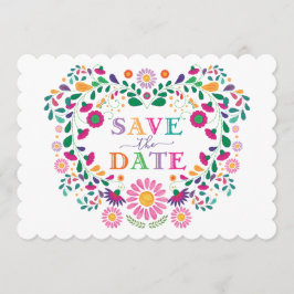 Fun Fiesta Mexican Blume Kreath Save the Date Einladung