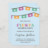 Fun Fiesta | Modern Birthday Party Einladung (Vorne/Hinten)