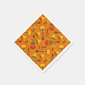 Fun Fiesta Party Muster Papierservietten (Ecke)