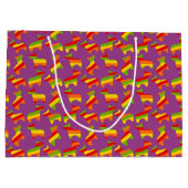 Fun Fiesta pinatta Muster Party Tasche Große Geschenktüte (Rückseite)