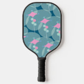 Fun Fifties Abstrakt Boomerang Muster Design Pickleball Schläger (Rückseite)
