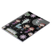 Fun Fifties Erinnerungen Niedlich Retro Art Design Notizblock (Linke Seite)