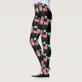 Fun Fifties Jukebox Music Players Muster Leggings (Links)