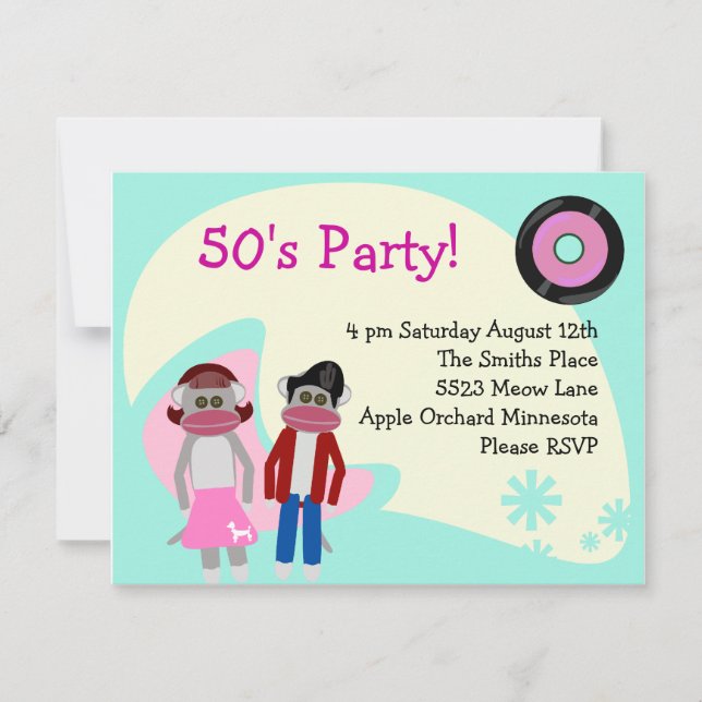 Fun Fifties Sock Monkey Shindig (Vorderseite)