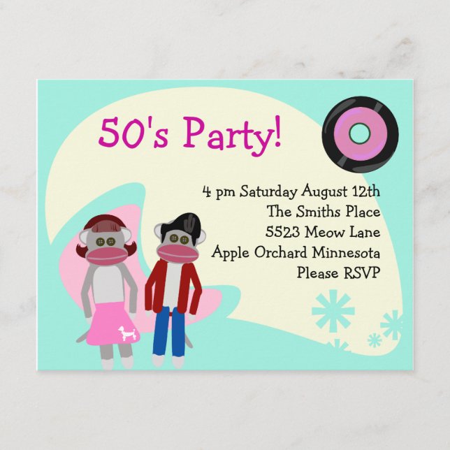 Fun Fifties Sock Monkey Shindig (Vorderseite)