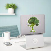 Fun Fighting Broccoli Aufkleber - Anpassbares Quir (Laptop auf Schreibtisch)