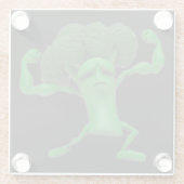 Fun Fighting Broccoli Glass Untersetzer - Anpassba (Rückseite)