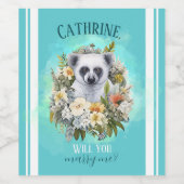 Fun Finacing Fragte ihren mageren tropischen Brauc Weinetikett (Einzelnes Label)