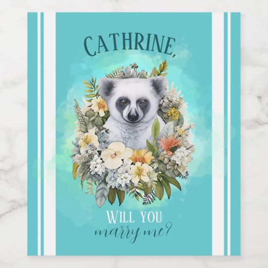 Fun Finacing Fragte ihren mageren tropischen Brauc Weinetikett (Einzelnes Label)