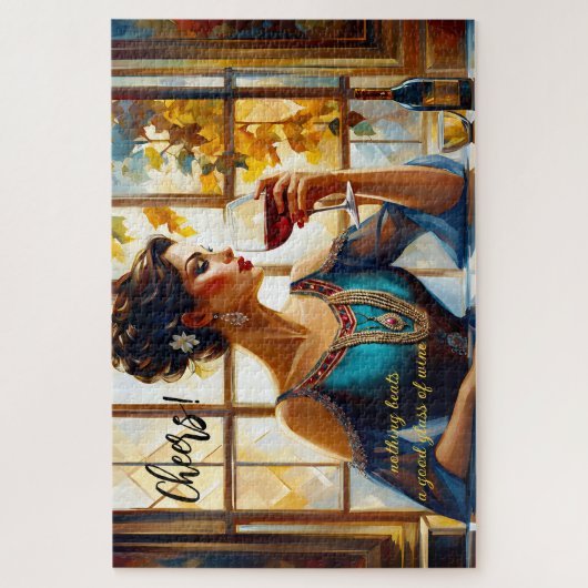 Fun Fine Art Red Wine Puzzle (Vertikal)