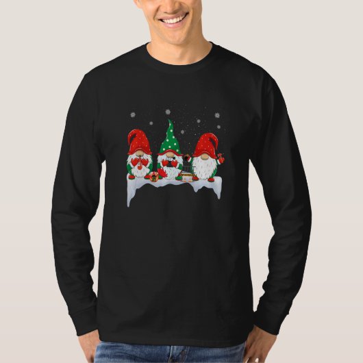 Fun Firefighter Gnomes Christmas Gnomies Firefight T-Shirt (Vorderseite)
