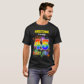 Fun Fireworks, Regenbogen-Look "45", 45. Geburtsta T-Shirt (Vorne ganz)