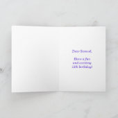 Fun Fireworks + Regenbogenmuster "13" Geburtstag # Karte (Innenseite)