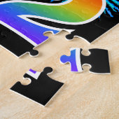 Fun Fireworks + Regenbogenmuster "22" Geburtstag # Puzzle (Seite)