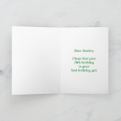 Fun Fireworks + Regenbogenmuster "29" Geburtstag # Karte (Innenseite)